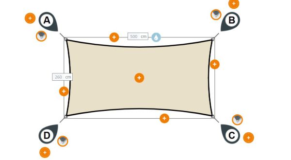 Sonnensegel 1722 Rechteck Austronet 940