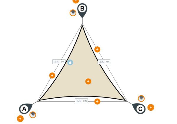 Sonnensegel 1572 Dreieck Austronet 940