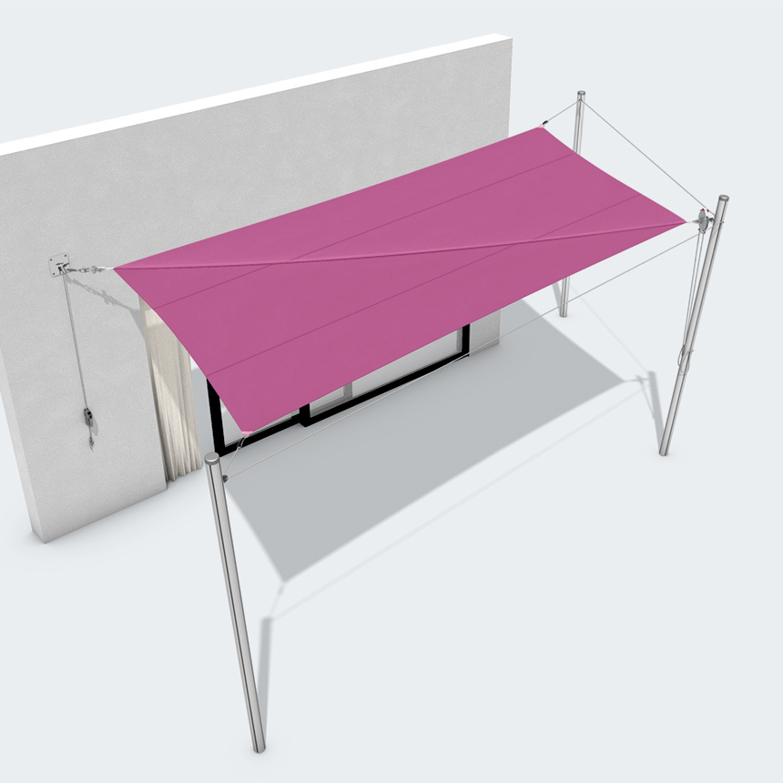 Flex Hardware-Set Basic mit 3 Masten + 1 Wandplatte