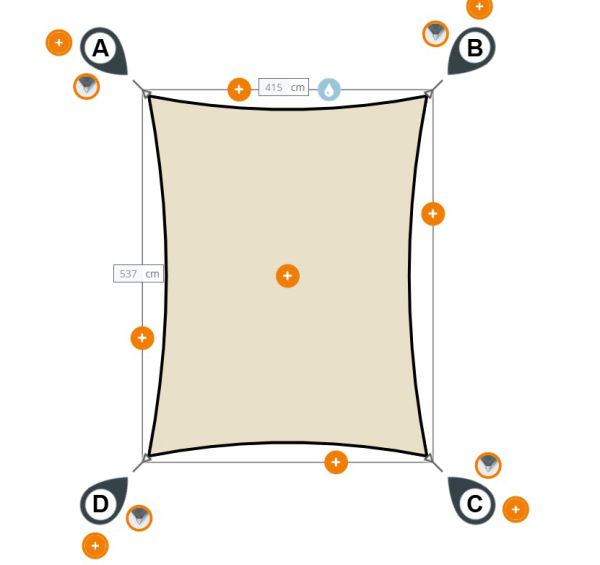 Sonnensegel 1595 Rechteck Austrosail PES