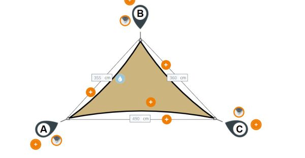 Sonnensegel 1584 Dreieck Austronet 940