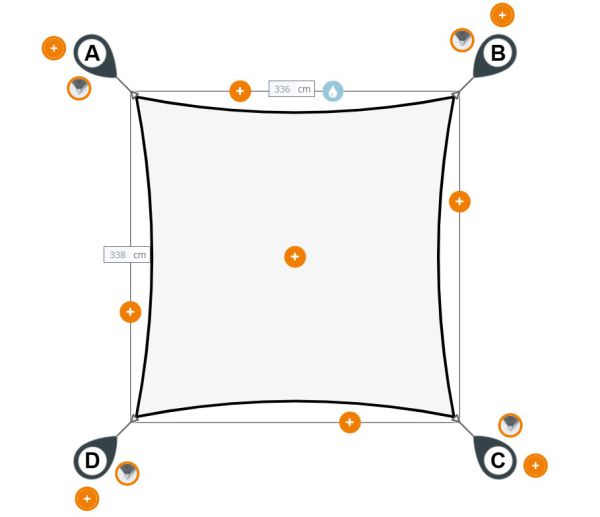 Sonnensegel 1598 Rechteck Austronet 940