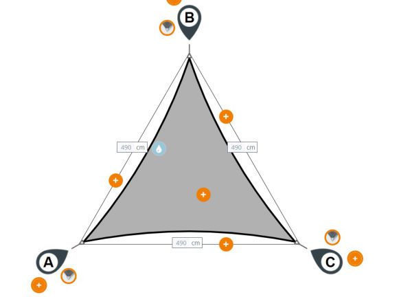 Sonnensegel 1591 Dreieck Austronet 940